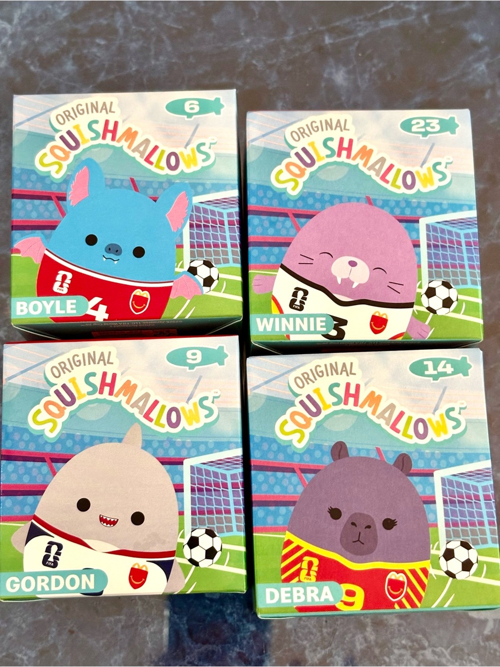 McDonald’s Squishmallows World  FIFA Lot of 4
